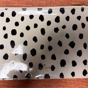 Kate Spade Cream and Black Polka Dot Pouch